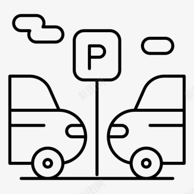 汽车停车场交通工具图标