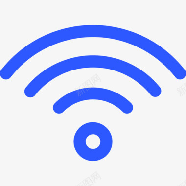 Wifi信号互联网技术22蓝色图标