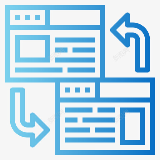 站点数据传输4渐变svg_新图网 https://ixintu.com 站点 数据传输 渐变