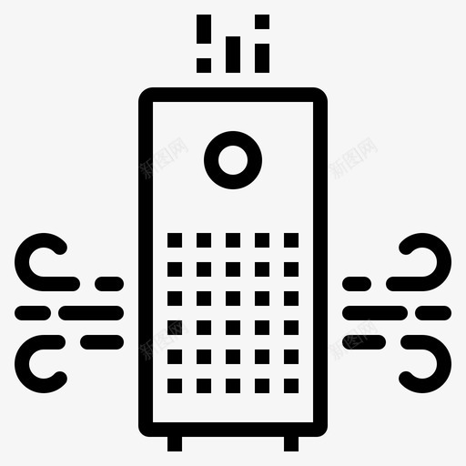 空气净化器睡眠53线性svg_新图网 https://ixintu.com 空气 空气净化 净化器 睡眠 线性