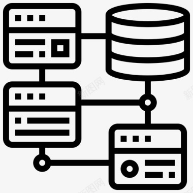 关系型数据库管理15线性图标