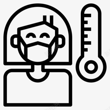 检查预防和护理线性图标