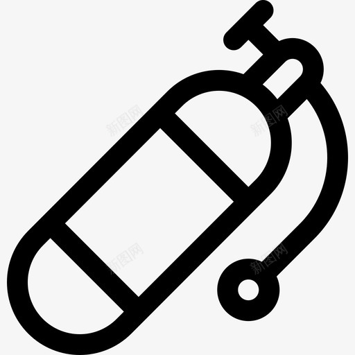 氧气罐水上运动4线性svg_新图网 https://ixintu.com 氧气 气罐 水上运动 线性