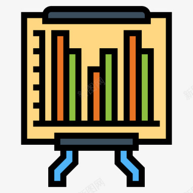 条形图商业525线性颜色图标