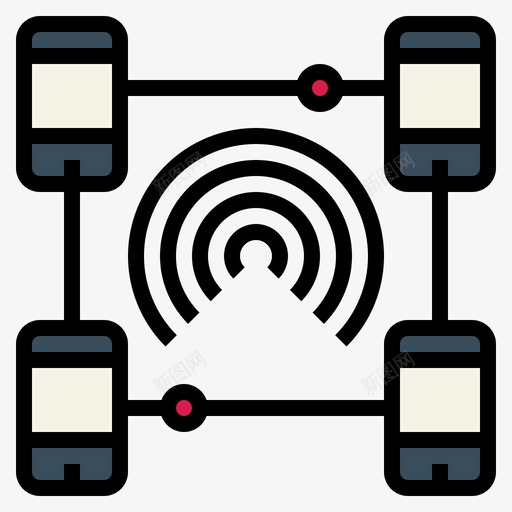 传输数据传输6线性颜色svg_新图网 https://ixintu.com 传输 数据传输 线性 颜色