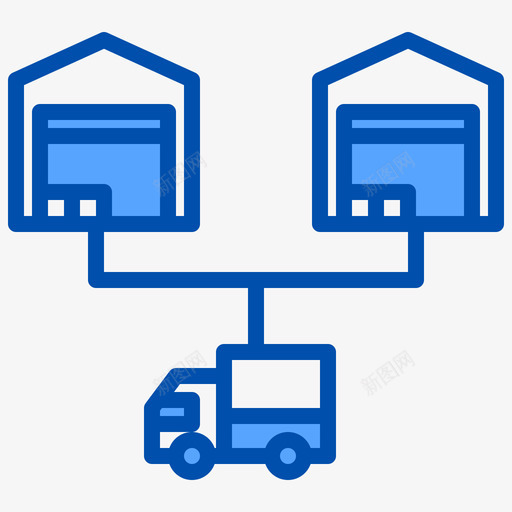 供应商交货和交货蓝色svg_新图网 https://ixintu.com 交货 供应商 蓝色