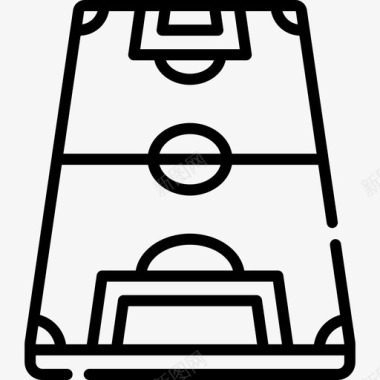 足球场足球105直线型图标