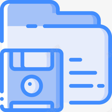 软盘文件和文件夹操作4蓝色图标