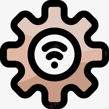 Wifi物联网118线性彩色图标