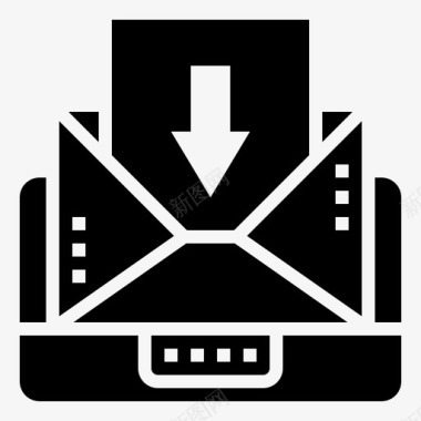 邮件收件箱对话资源31字形图标