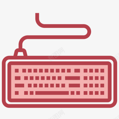 键盘计算机组件9红色图标