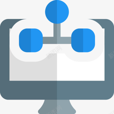 层次结构web应用程序开发平面图标