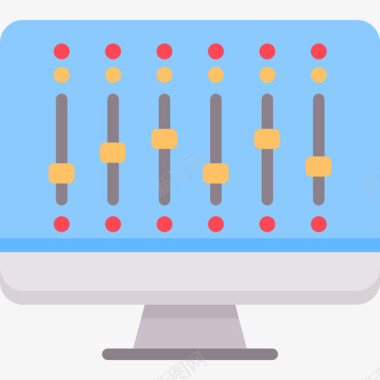 音频和视频均衡器29扁平图标