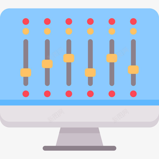 音频和视频均衡器29扁平svg_新图网 https://ixintu.com 音频 视频 均衡器 扁平