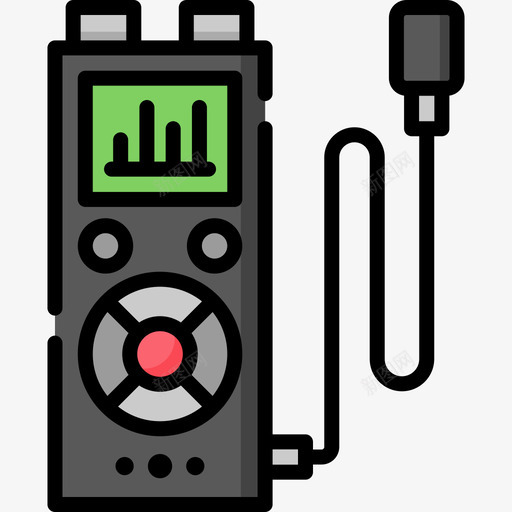 录音机博客和影响者32直系颜色svg_新图网 https://ixintu.com 录音机 博客 影响 直系 颜色
