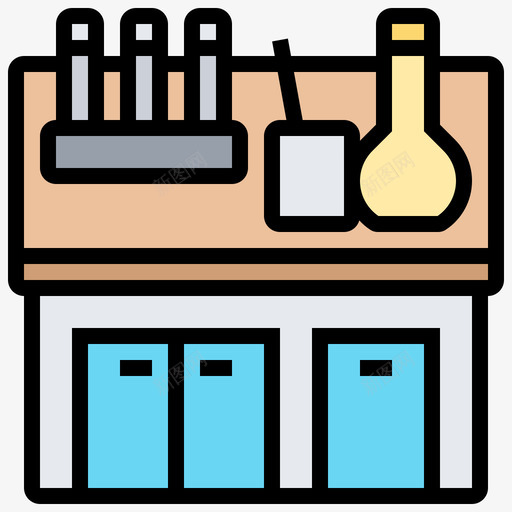 实验室生物化学22线性颜色svg_新图网 https://ixintu.com 实验室 生物化学 线性 颜色