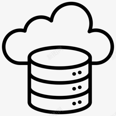 云数据库存储数据中心数据存储图标