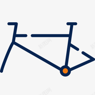 车架自行车配件4线性颜色图标