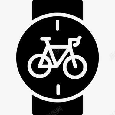 运动手表自行车配件填充物图标