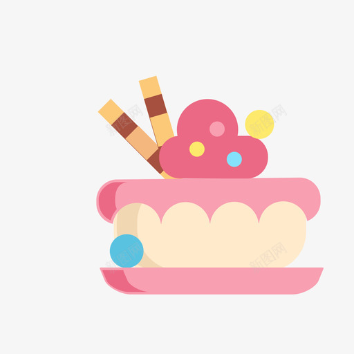 蛋糕svg_新图网 https://ixintu.com 蛋糕 甜品，蛋糕，烘培，可爱，扁平，手绘，多色，美食，健康，小清新