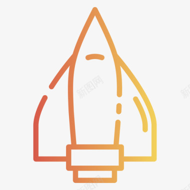 火箭飞船太空210梯度图标
