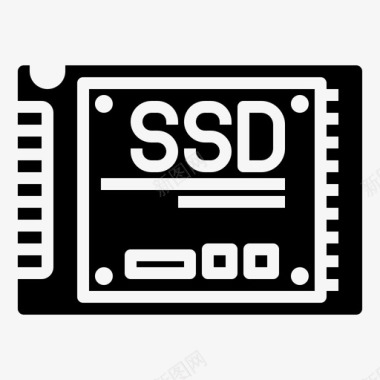 Ssd计算机组件8填充图标
