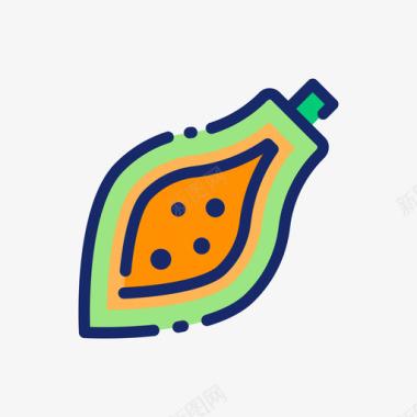 木瓜纯素26原色图标