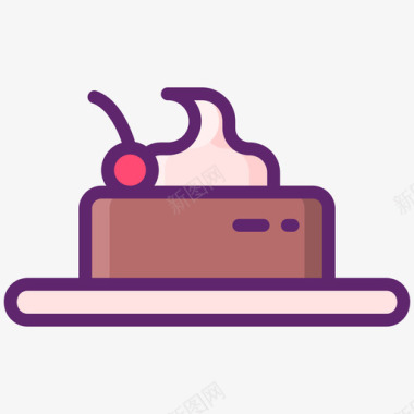 甜点美食家线性颜色图标