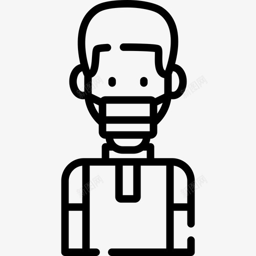 伙计带着医用面具的化身7直系的svg_新图网 https://ixintu.com 伙计 带着 医用 面具 化身 直系
