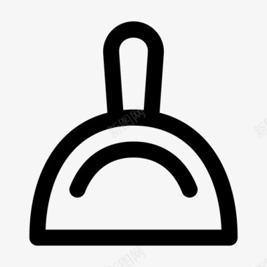 簸箕扫帚清洁图标