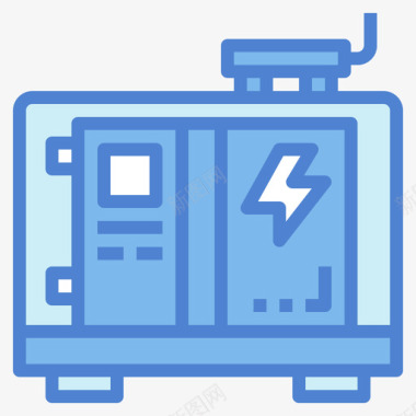 发电机电工20蓝色图标
