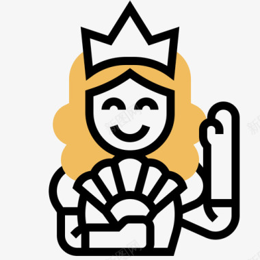 女王皇室元素2黄影图标