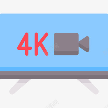 4k电影音频和视频29平面图标