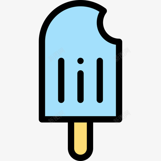 冰淇淋水上乐园56线性颜色svg_新图网 https://ixintu.com 冰淇淋 水上乐园 线性 颜色