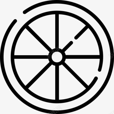 车轮自行车附件1直线型图标