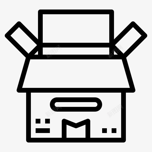 纸板购物175线性svg_新图网 https://ixintu.com 纸板 购物 线性