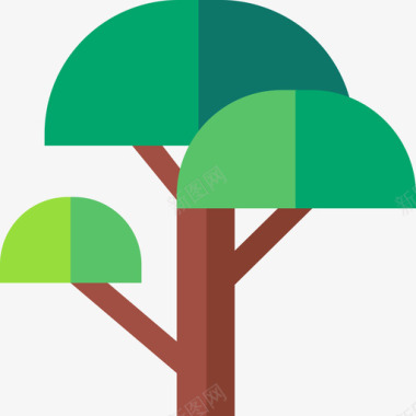 红杉20棵树平坦图标