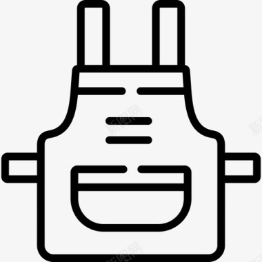 围裙烤肉58直线型图标
