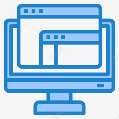 网络浏览器计算机应用2蓝色图标
