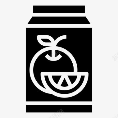果汁盒饮料瓶子图标