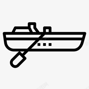 皮艇4号船直线型图标