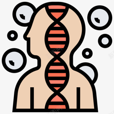 遗传学生物化学25线状颜色图标