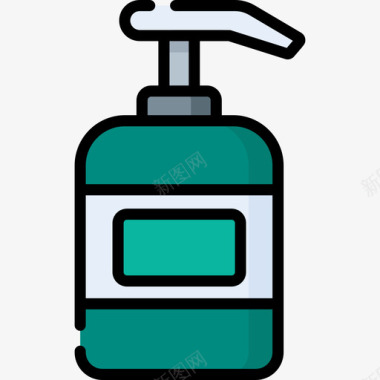 肥皂家庭用品29线性颜色图标