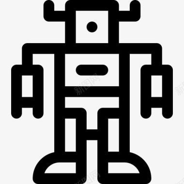 机器人神奇的角色27直线型图标