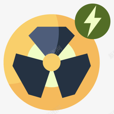 核能可持续能源47平坦图标