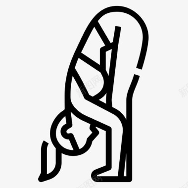 站立瑜伽姿势5线性图标