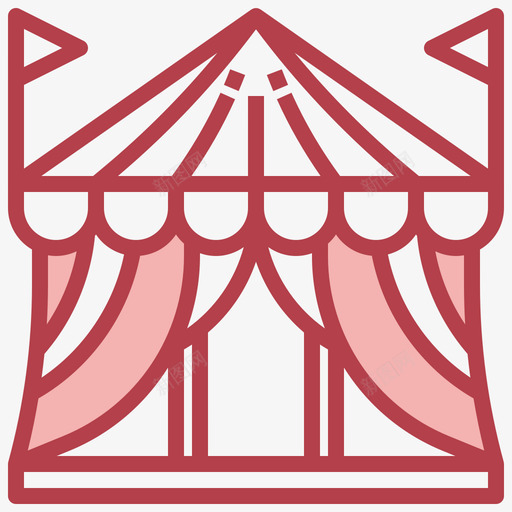 马戏团游乐园60红色svg_新图网 https://ixintu.com 马戏团 游乐园 红色