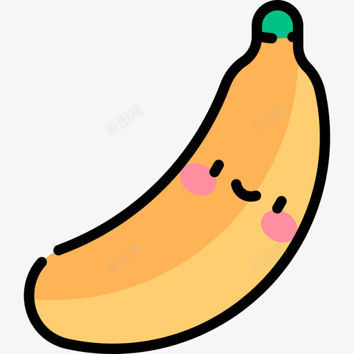 香蕉水果和蔬菜62线形颜色svg_新图网 https://ixintu.com 香蕉 水果 蔬菜 线形 颜色