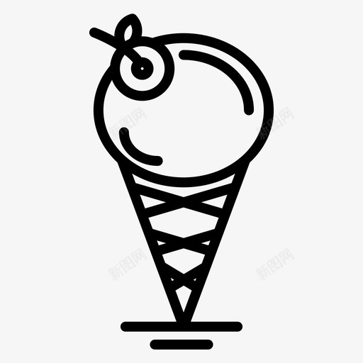 冰淇淋筒杯子甜点svg_新图网 https://ixintu.com 冰淇淋 甜点 杯子 旅行 地标 常规 系列