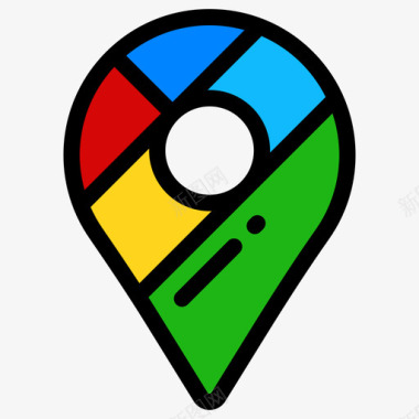 谷歌地图谷歌套件6线性颜色图标